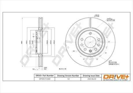Drive+ - Тормозной диск DR!VE+ DP1010.11.0361