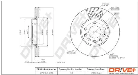 Drive+ - Тормозной диск DR!VE+ DP1010.11.0786