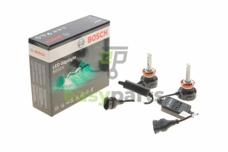 Автолампа H8 12V 30W PGJ19 Gigalight Twin LED (6000K) BOSCH 1987301558 (фото 1)