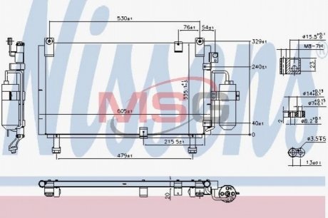 Радіатор кондиціонера NISSENS 941153