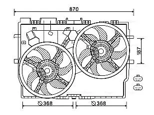 Вентилятор (комплект) AVA COOLING FT 7583