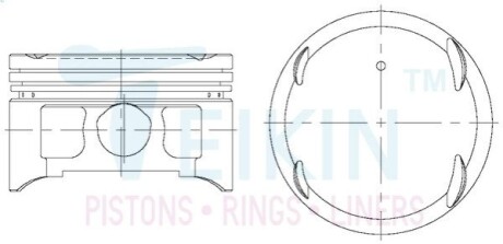 Поршні (к / т на мотор) TEIKIN 43281 0.50