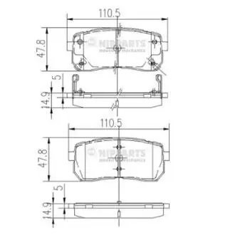 Комплект тормозных колодок, дисковый тормоз NIPPARTS N3610308