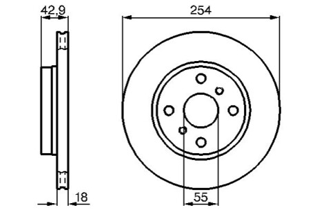 Гальмівний диск TOYOTA Paseo,Sera 1,5 88-99 BOSCH 0986478585