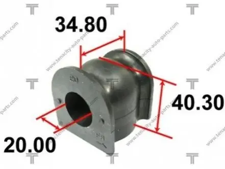 Втулка стабілізатора honda cr-v 06-11 TENACITY ASBHO1028