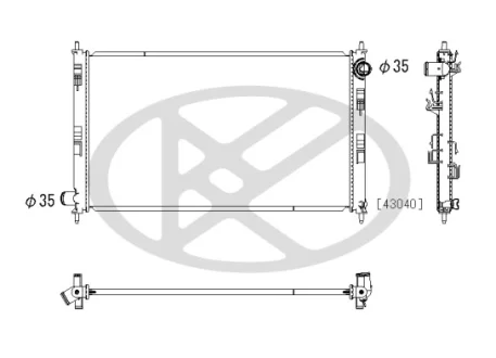 Радиатор охлаждения двигателя KOYORAD PL032993