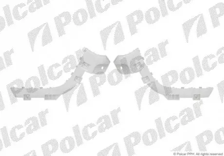 Кронштейн бампера левый + правый Polcar 525596-7