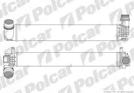 Радиатор воздуха (интеркулер) Polcar 6014J81X