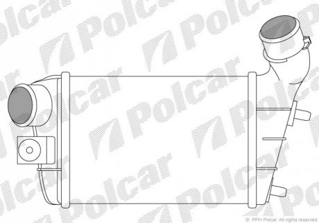 Радіатор повітря (Інтеркулер) Polcar 1404J8-1 (фото 1)