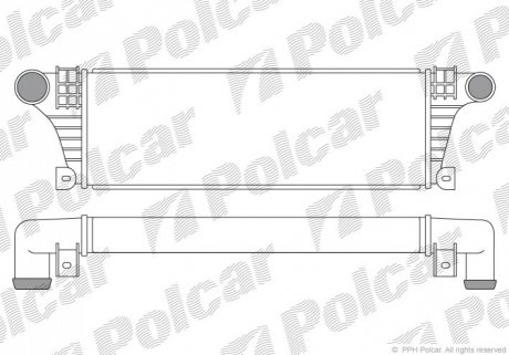 Радіатор повітря (Інтеркулер) Polcar 3050J8-1 (фото 1)