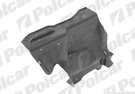 Захист двигуна правий пластмасовий Peugeot Partner/Citroen Berlingo 03- Polcar 23503482