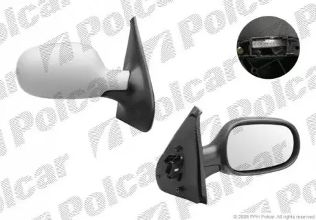 Зеркало наружное правый Polcar 6016526E