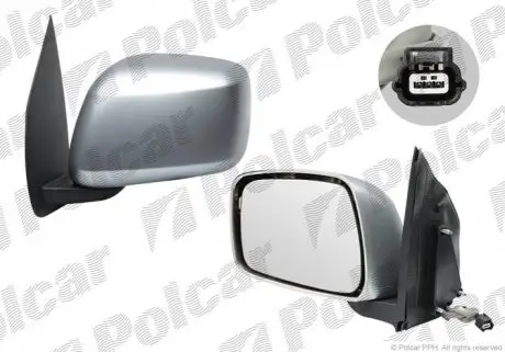 Фото дзеркало зовнішнє лівий Polcar 2782515E Дзеркало зовнішнє лівий Polcar 2782515E