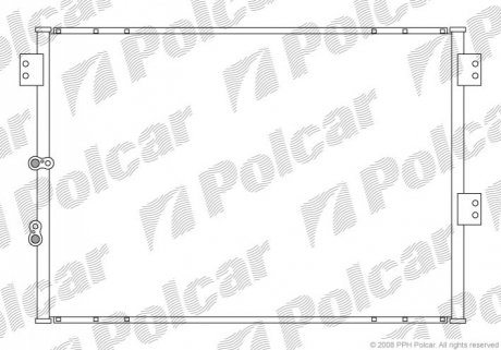 Радіатор кондиціонера Polcar 8166K8C1 (фото 1)