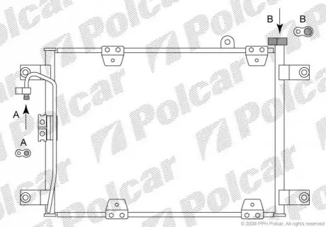Радиатор кондиционера Polcar 7424K8C1