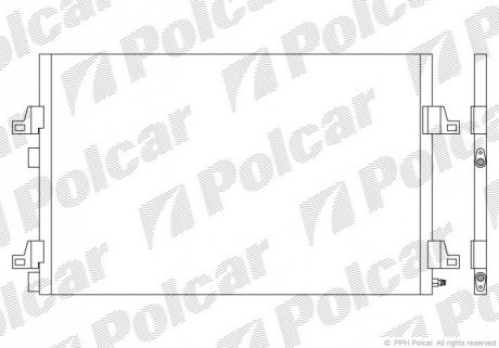 Радиатор кондиционера Polcar 6052K8C1