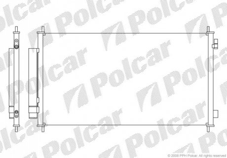 Радиатор кондиционера Honda CR-V 2.0/2.2D 10.06- Polcar 3877K8C1