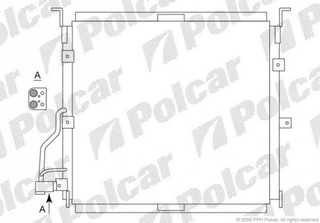 Радіатор кондиціонера Polcar 2007K8C5 (фото 1)
