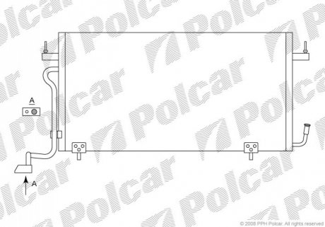 Радіатор кондиціонера Citroen Berlingo/Peugeot Partner 98- Polcar 2326K8C3 (фото 1)