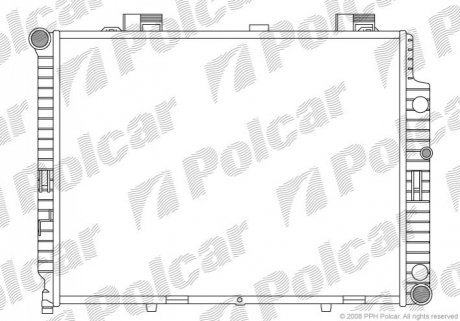 Радiатор DB 210 E 270/320 CDI 99-02 Polcar 502108-4