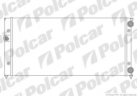 Основний радіатор Vw Golf III, Vento 1.6-2.0 11.91-09.02 Polcar 953808B4 (фото 1)