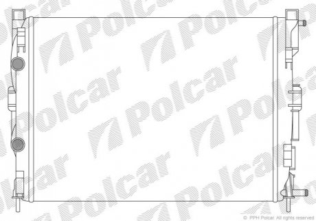Радіатор Renault Megane II, Scenic/Grand II 1.4-2.0 11.02- Polcar 601208B2