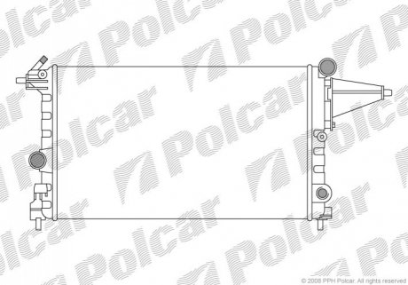 Радіатор Opel Vectra A 1.4-1.6 88 Polcar 551408-4 (фото 1)