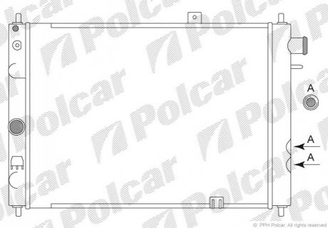 Радиатор охлаждения Polcar 551308A2 (фото 1)