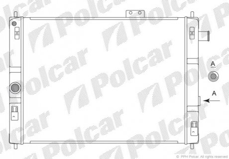 Радіатор охолодження Polcar 550408-4 (фото 1)