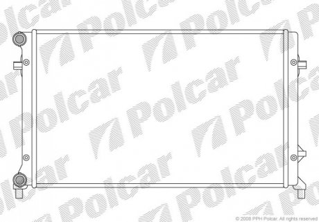 Радiатор Audi A3 /Seat Altea /Skoda Octavia /VW Caddy III, Golf V, Touran 1,4-2,0SDI 03- Polcar 133108A1