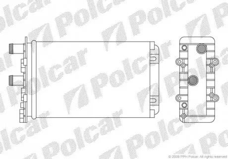 Радіатор пічки VW Transporter T4 (Trunk Cabin) 1.8-2.8/D 90- Polcar 9566N8-4