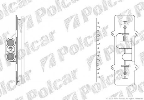 Теплообменник (опал. салона) Opel Vectra B (+AC) Polcar 5516N8-2