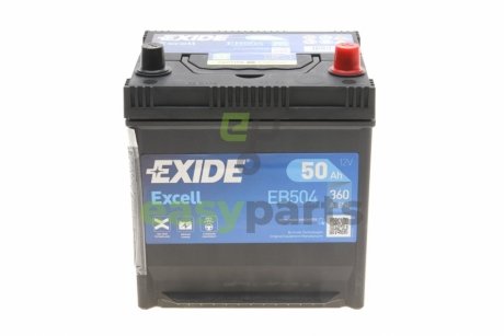Акумуляторна батарея 50Ah/360A (200x173x222/+R/B1) Excell (Азія) EXIDE EB504 (фото 1)