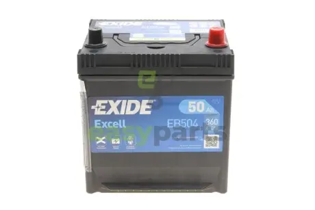 Акумуляторна батарея 50Ah/360A (200x173x222/+R/B1) Excell (Азія) EXIDE EB504
