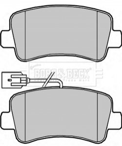 Комплект тормозных колодок, дисковый тормоз BORG & BECK BBP2267