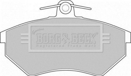 Комплект тормозных колодок, дисковый тормоз BORG & BECK BBP1406