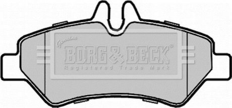 Комплект тормозных колодок, дисковый тормоз BORG & BECK BBP1975