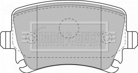 Комплект тормозных колодок, дисковый тормоз BORG & BECK BBP1877 (фото 1)