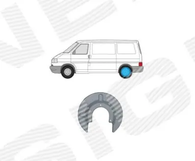 Захист гальмівного диску VW TRANSPORTER T4, 09.90 - Signeda PVW41700GL/R
