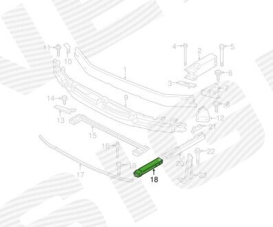 КРОНШТЕЙН УСИЛИТЕЛЯ ПЕРЕДНЕГО БАМПЕРА Signeda PBM43067AL