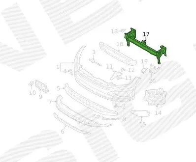 Підсилювач переднього бампера Signeda PVG44198A