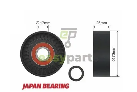 Ролик ручейкового ремня NTY RNK-BM-008
