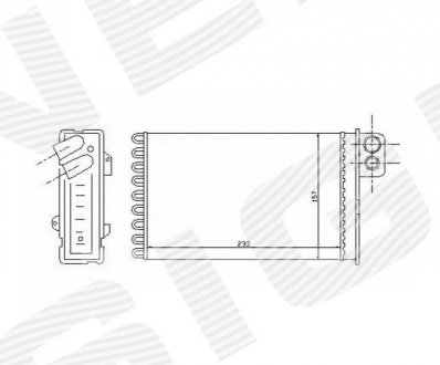 Радіатор обігріву салону Signeda RP71152