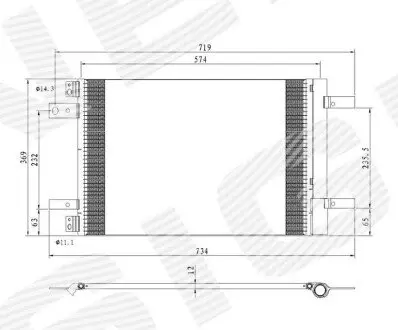 Радіатор кондиціонера Signeda RC940458