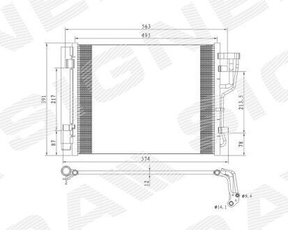 Радіатор кондиціонера Signeda RC940007