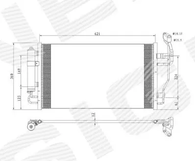 Радиатор кондиционера Signeda RC4368