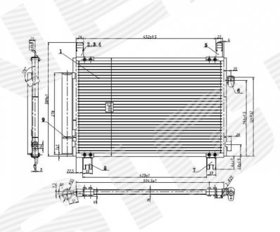 Радиатор кондиционера Signeda RC940085 (фото 1)