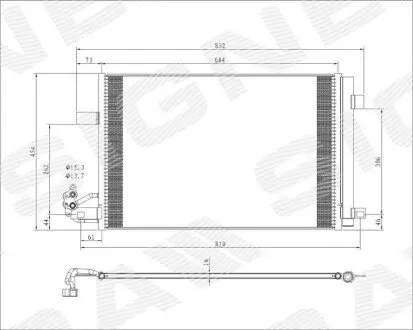 Радиатор кондиционера Signeda RC940345