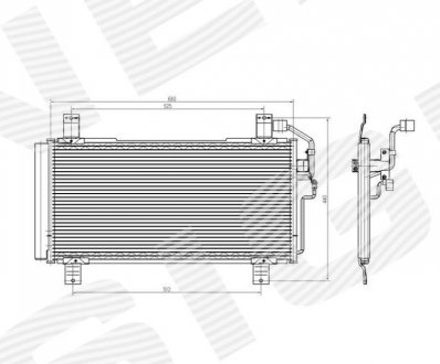 Радиатор кондиционера Signeda RC94928 (фото 1)