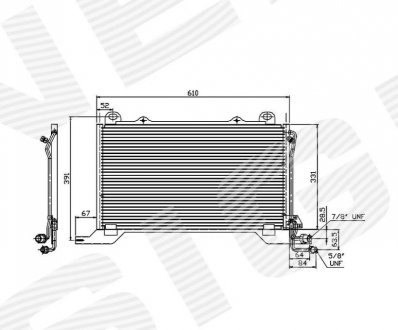 Радиатор кондиционера Signeda RC94425 (фото 1)